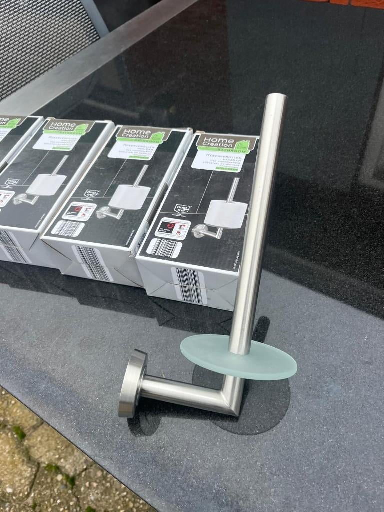 Toiletrolhouder, reserverol houder, RVS, 4 stuks, Ophalen, Nieuw