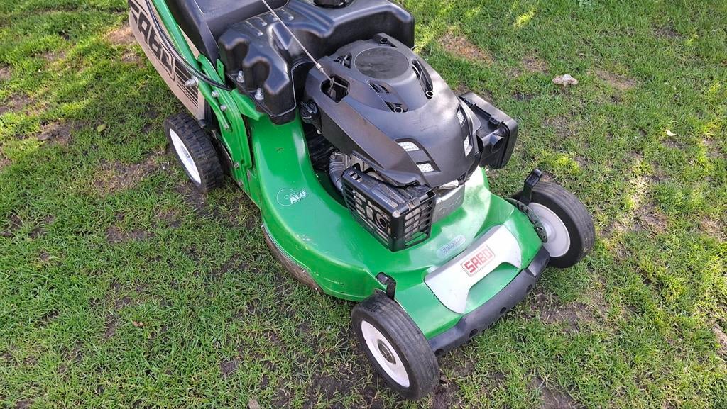 De Sabo 54 Pro K Vario B Plus benzine grasmaaier., Ophalen, Cirkelmaaier, Zo goed als nieuw, Benzine-grasmaaier