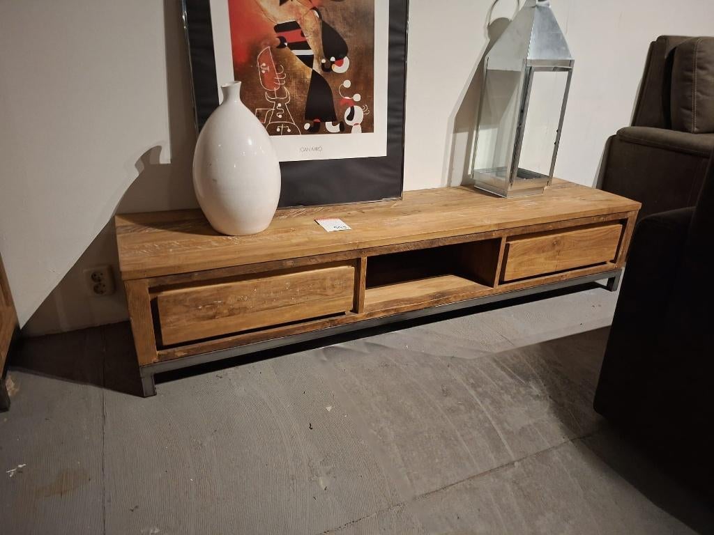 Tv dressoir Venetie 180cm Tower Living nu €359,-, Huis en Inrichting, Kasten | Televisiemeubels, Ophalen, Teakhout, 150 tot 200 cm