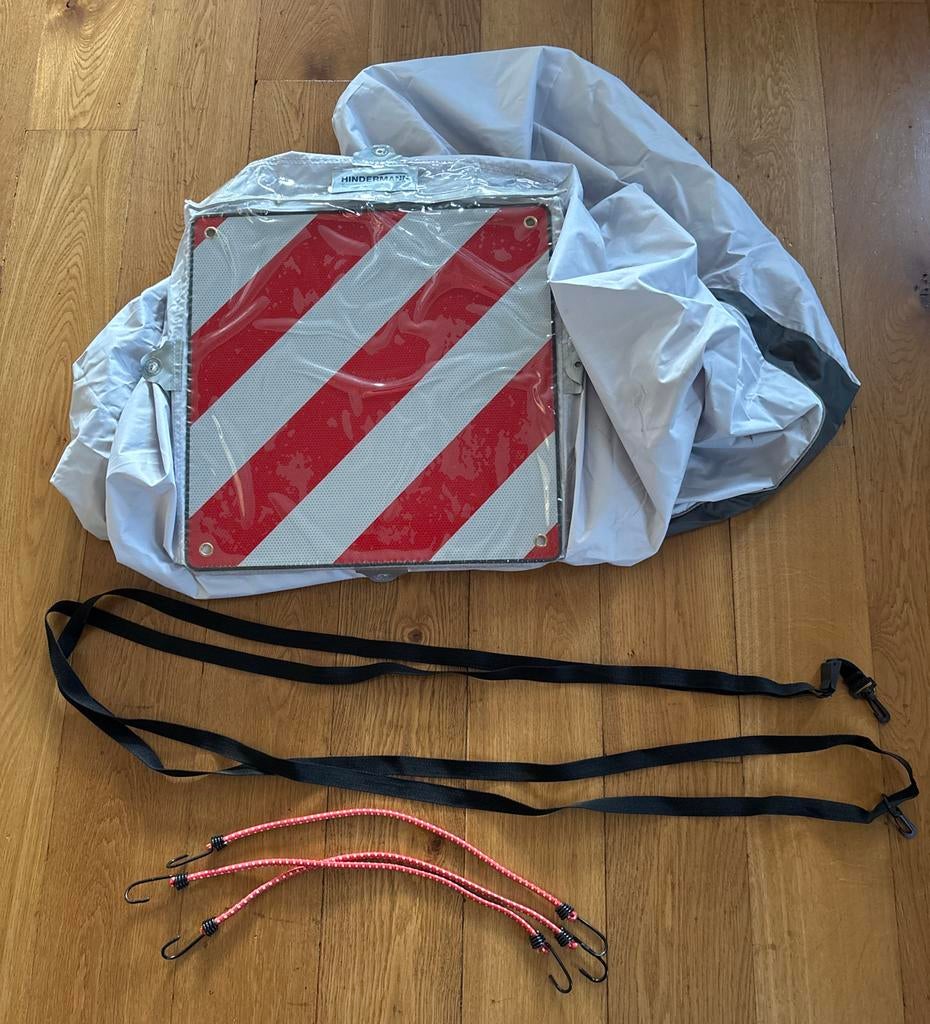 Hindermann Fietshoes voor 4 fietsen met waarschuwingsbord, Ophalen of Verzenden, Zo goed als nieuw