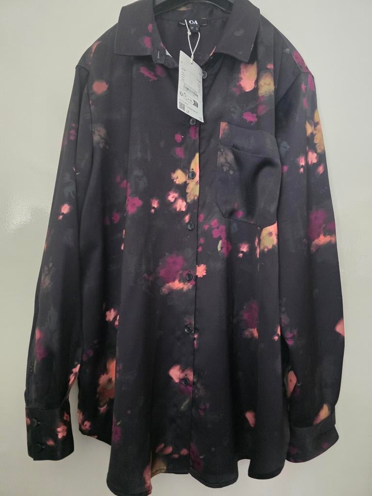 C&A Blouse met bloemenprint - Nieuw met kaartje, Kleding | Dames, Blouses en Tunieken, Zwart, Maat 42/44 (L), Nieuw, Ophalen of Verzenden