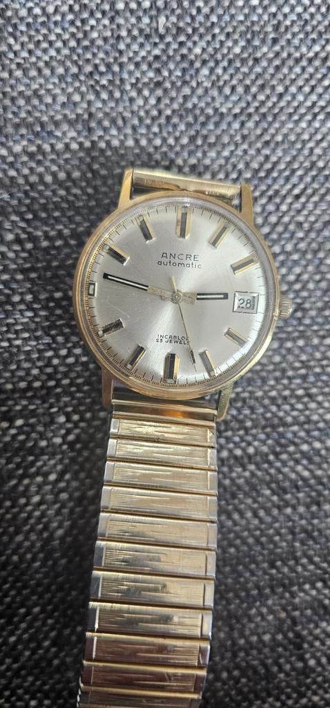 Ancre Automatic Incabloc 25 Jewels horloge, Overige merken, Staal, Gebruikt, Staal