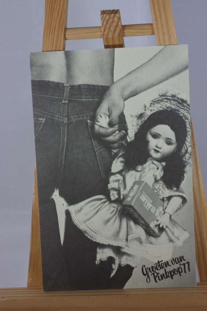 Mooie originele Pinkpop kaart 1977 Groeten van Pinkpop '77, Ophalen of Verzenden, 1960 tot 1980, Ongelopen, Muziek