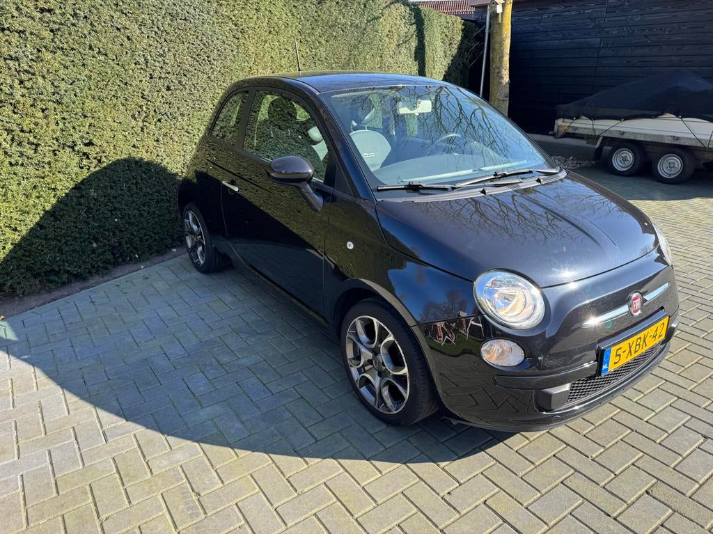 Fiat 500 0.9 Twinair C 2014 Zwart, Auto's, Voorwielaandrijving, Stof, 840 kg, Zwart