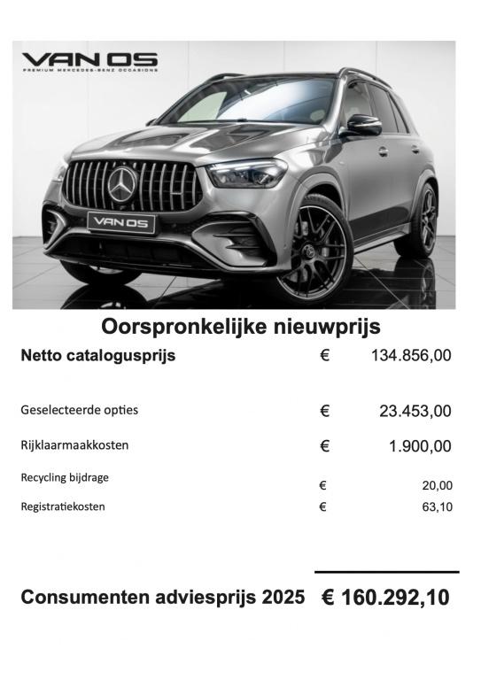 Mercedes-Benz GLE AMG 53 Hybrid 4MATIC+ | 22 INCH | Premium, Automaat, Euro 6, GLE, Bedrijf