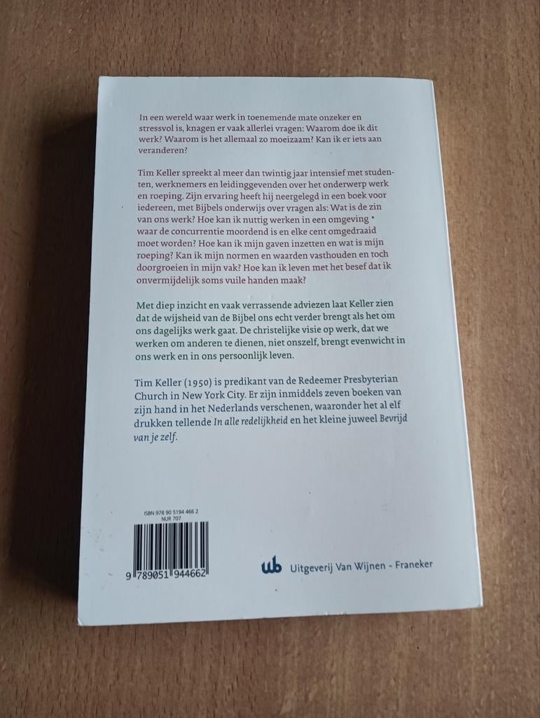 Tim Keller - Goed werk, Boeken, Ophalen of Verzenden, Zo goed als nieuw, Tim Keller