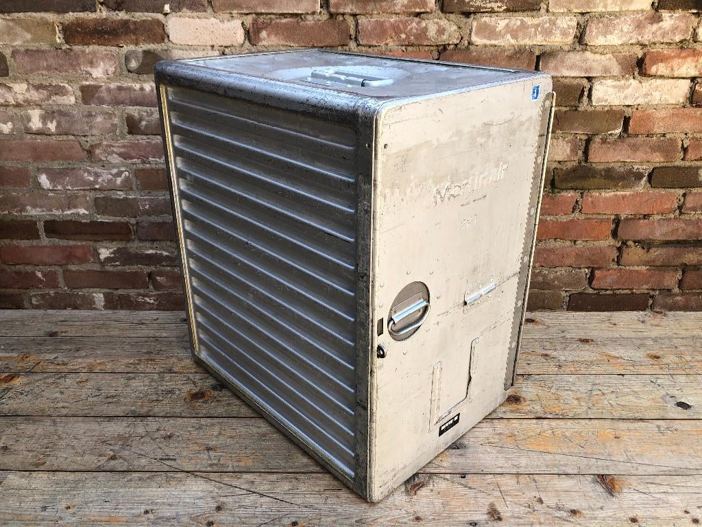 Vintage aluminium vliegtuigkist van Martinair met twee lades, Minder dan 50 cm, Gebruikt, Minder dan 50 cm, Ophalen of Verzenden