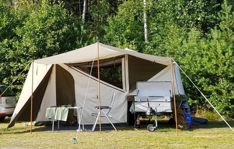 Holtkamper Cocoon M Membrane Airco, Caravans en Kamperen, Vouwwagens, Ophalen, Beige, Aanwezig, Holtkamper