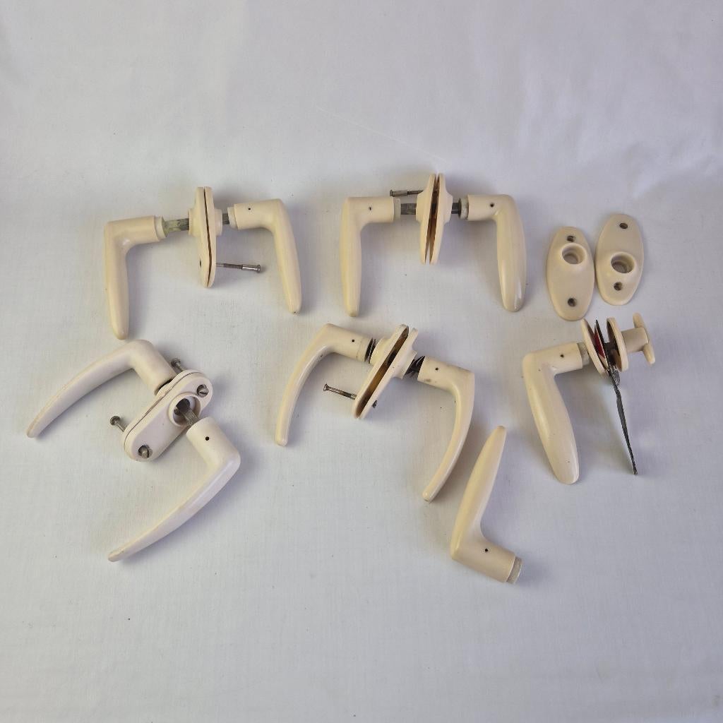 Deurklinken van wit bakeliet, Ophalen of Verzenden