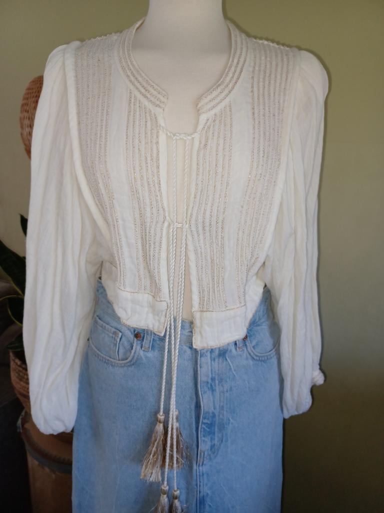 Zara boho ibiza vestje m creme, Kleding | Dames, Blouses en Tunieken, Ophalen of Verzenden, Zo goed als nieuw, Beige