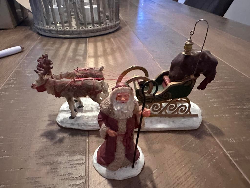 Lemax kerstman en arrenslee, Ophalen, Zo goed als nieuw
