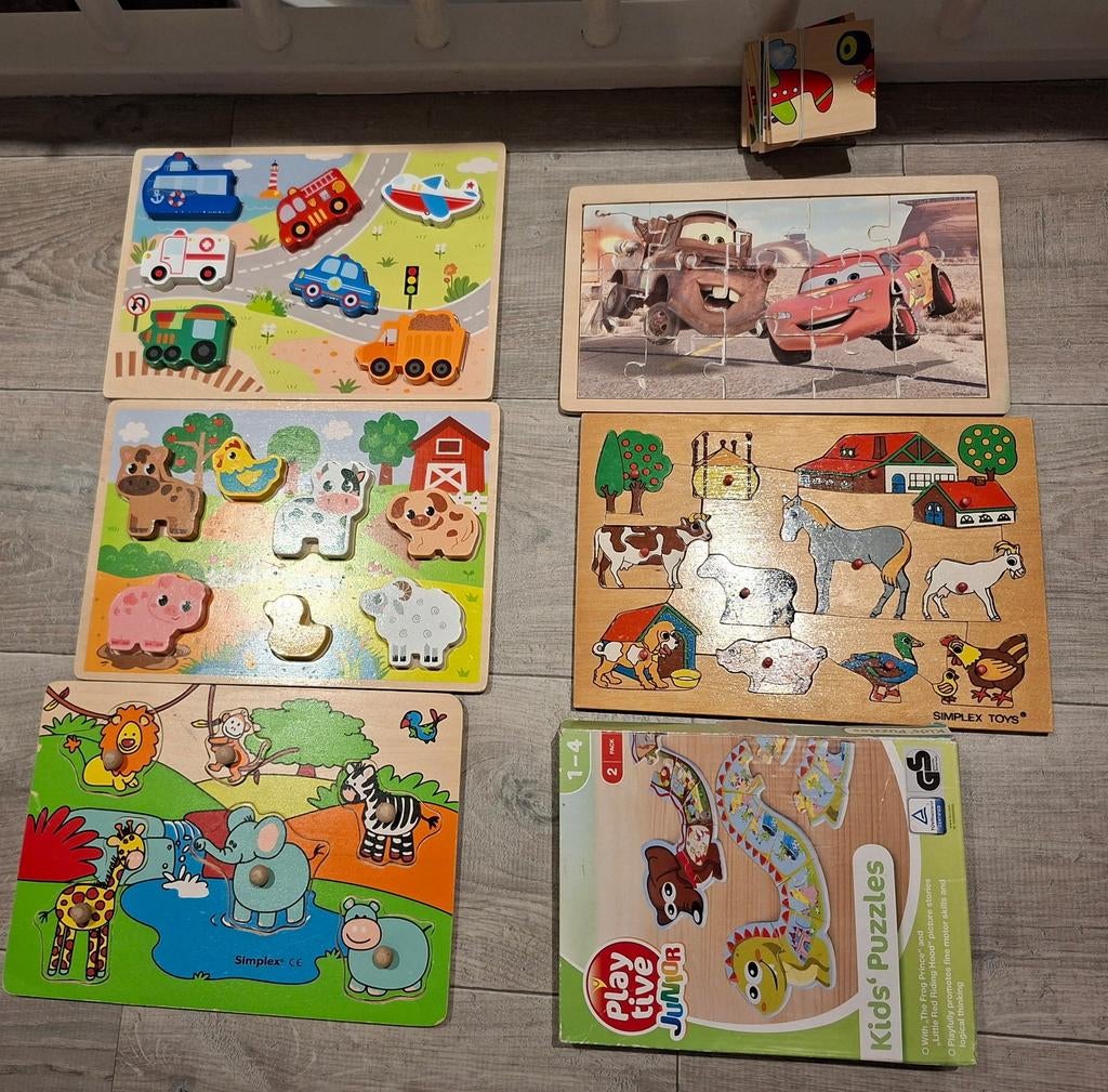Houten legpuzzels, 2 tot 4 jaar, Gebruikt, 10 tot 50 stukjes, Ophalen of Verzenden