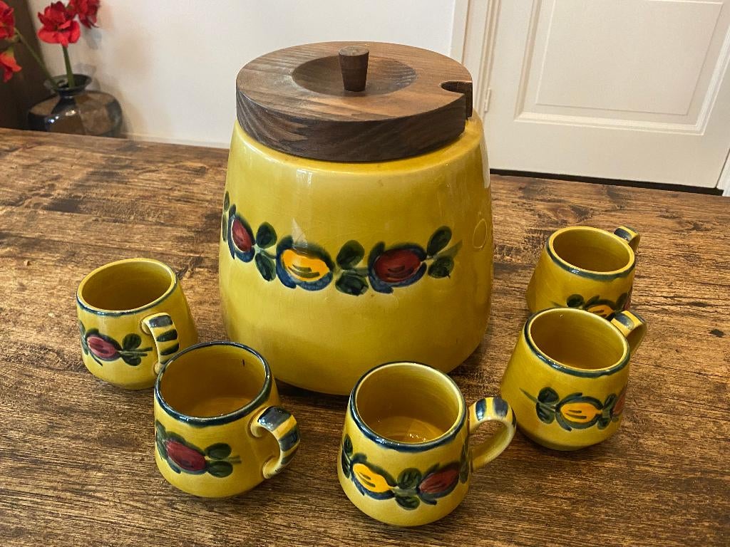 Keramieken bowlset jaren 60 - Motafon - Schramberg, Antiek en Kunst, Ophalen of Verzenden