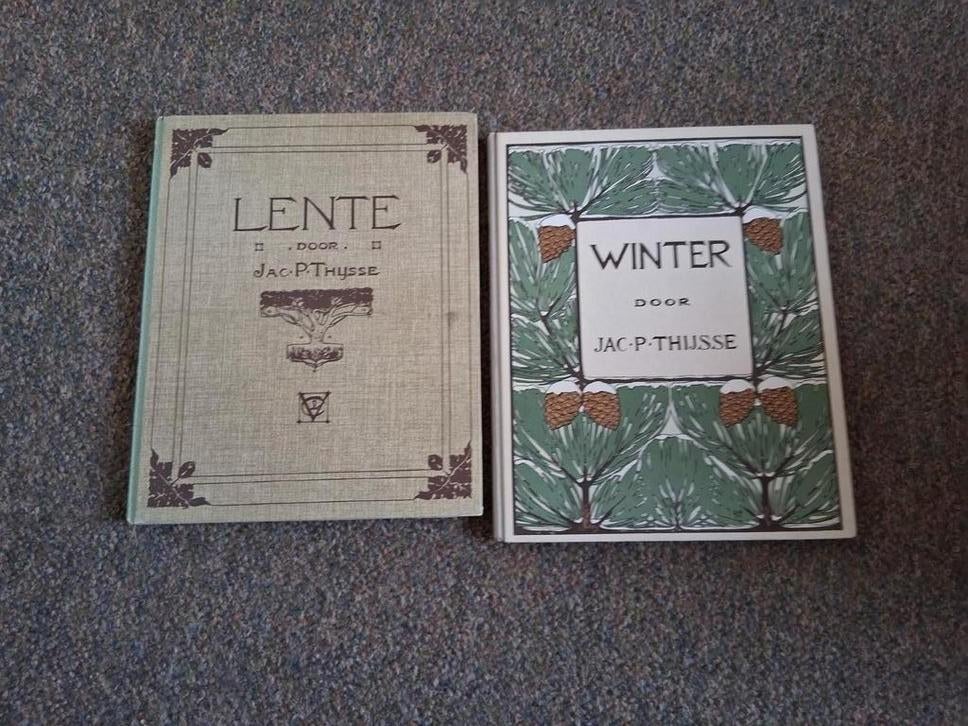 Plaatjesalbums Lente en Winter Jac.P.Thijsse, Ophalen of Verzenden, Gelezen, Plaatjesalbum