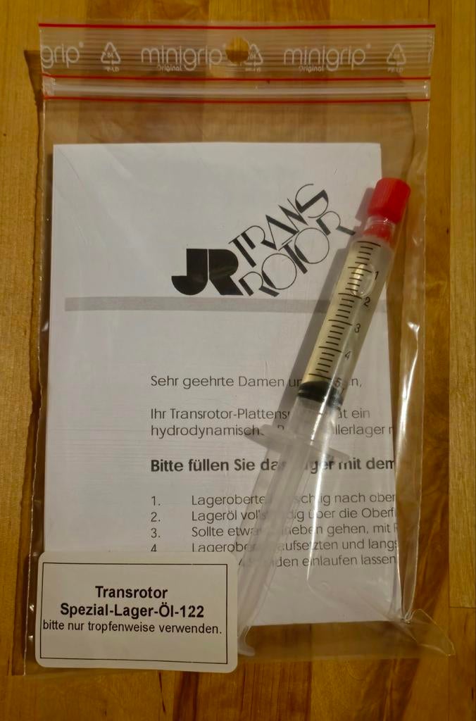 Transrotor high end platenspeler lager olie 122, Ophalen of Verzenden, Nieuw, Overige merken