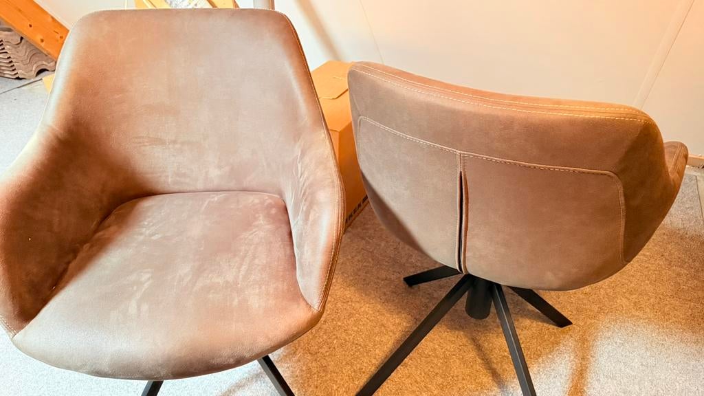 Eetkamerstoelen, Ophalen, Gebruikt, Grijs, Twee