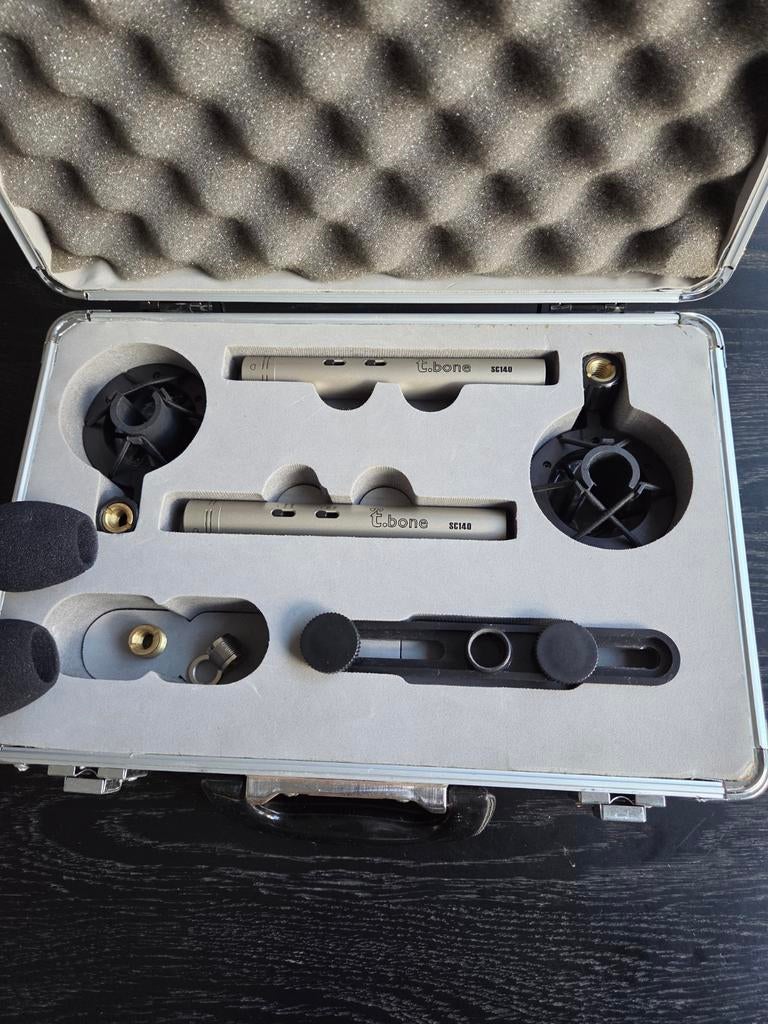 t.bone SC140 microfoons met toebehoren en koffer, Ophalen of Verzenden
