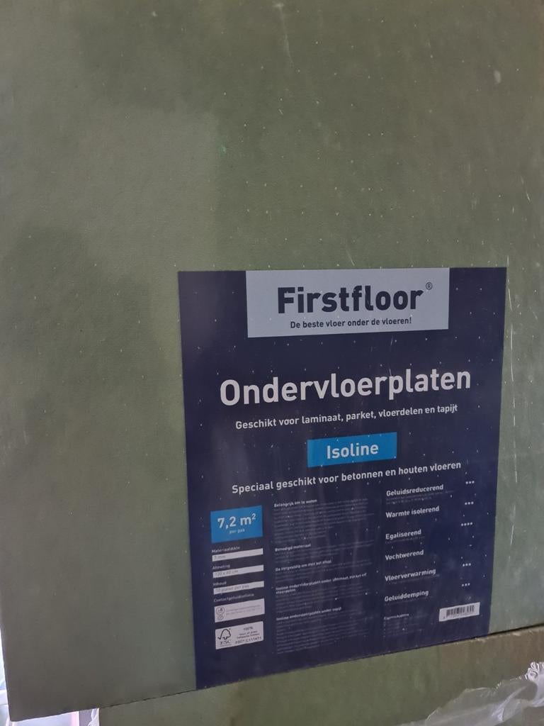 Firstfloor Isoline Ondervloerplaten - 7,2 m², Ophalen