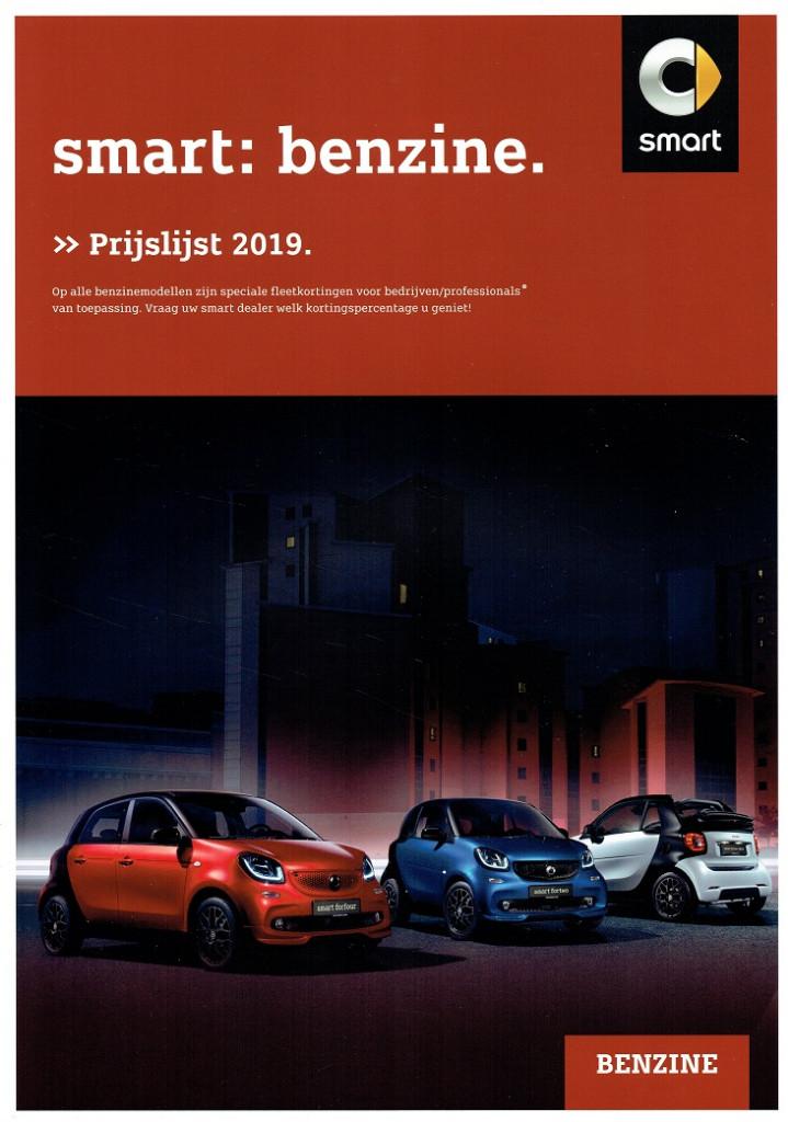 Folder Smart Fortwo en Forfour Benzine (uit België - 2019), Verzenden, Gelezen, Overige merken