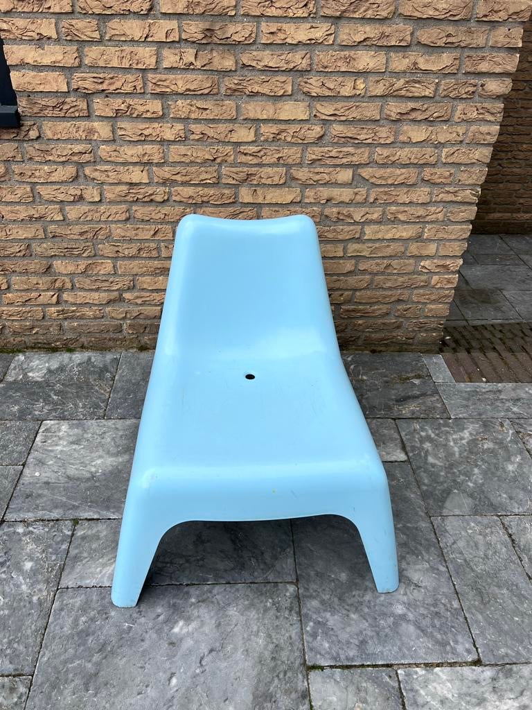 Bunso tuinstoel lichtblauw, Ophalen, Gebruikt, Kunststof