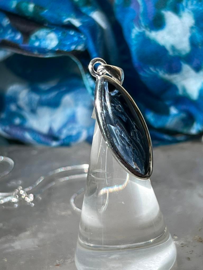 Pietersiet hanger beschermt sjamaan blokkades loslaten uniek, Ophalen of Verzenden, Nieuw, Zilver, Met edelsteen