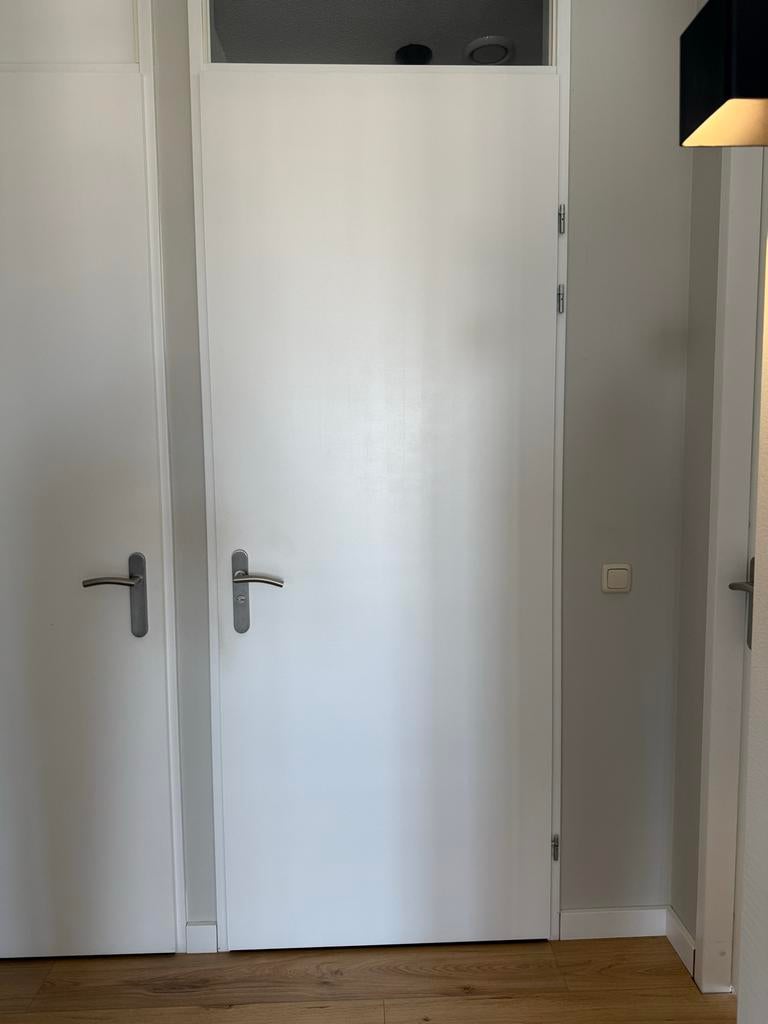 6 x Opdekdeuren met stalen kozijnen en bovenlichten, Ophalen, Gebruikt, 80 tot 100 cm, 215 cm of meer