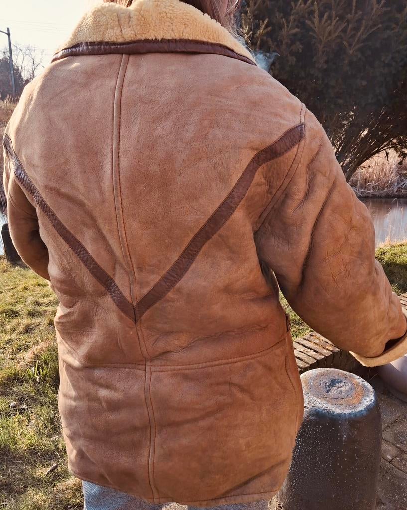 Lammy coat original, Ophalen of Verzenden, Gedragen, Maat 42/44 (L), Bruin