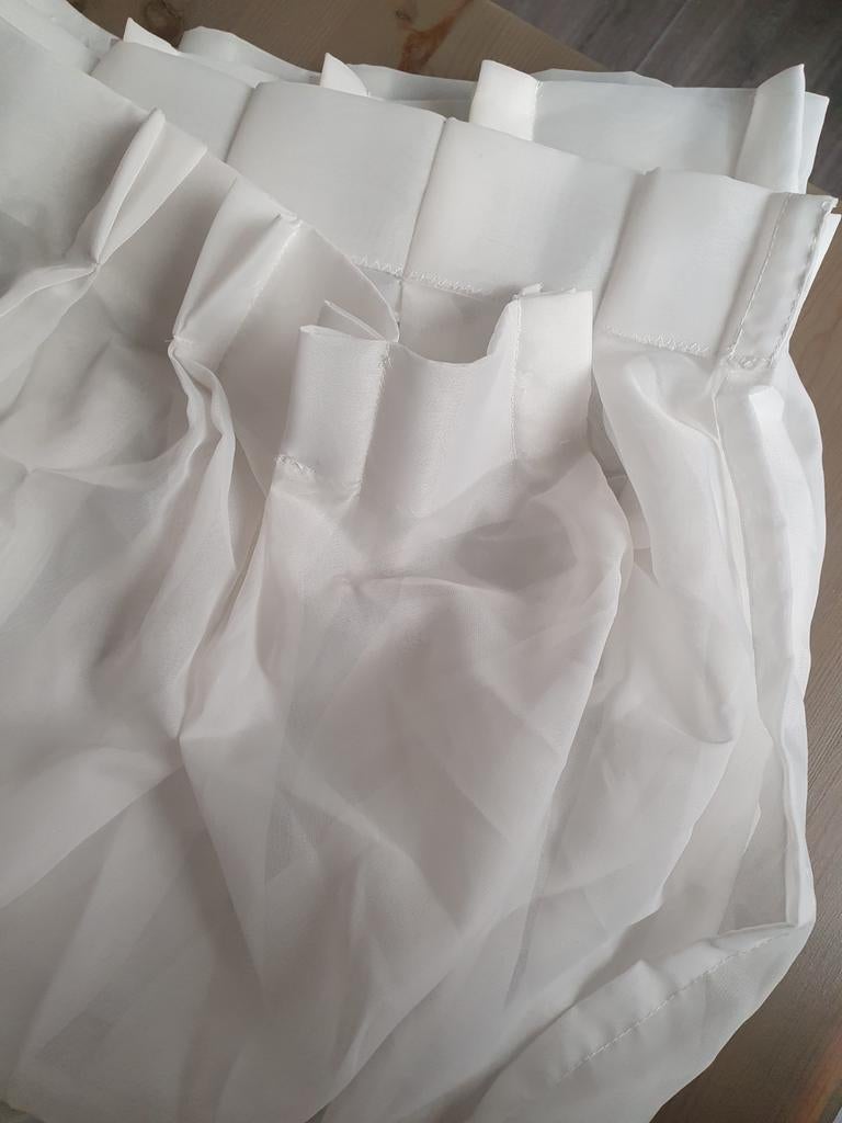 Gordijn voile wit, Huis en Inrichting, Stoffering | Gordijnen en Lamellen, Ophalen of Verzenden, Zo goed als nieuw, 100 tot 150 cm