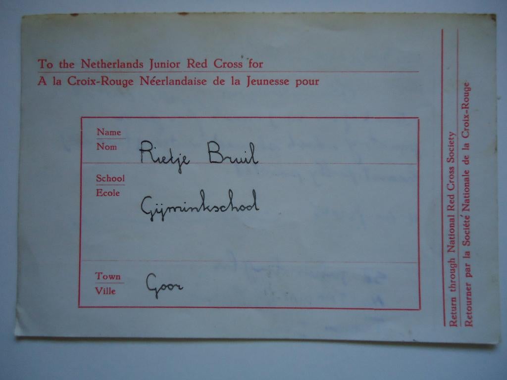 Rode Kruis Kaart, Verzamelen, Ophalen of Verzenden, Gebruikt, Overige typen