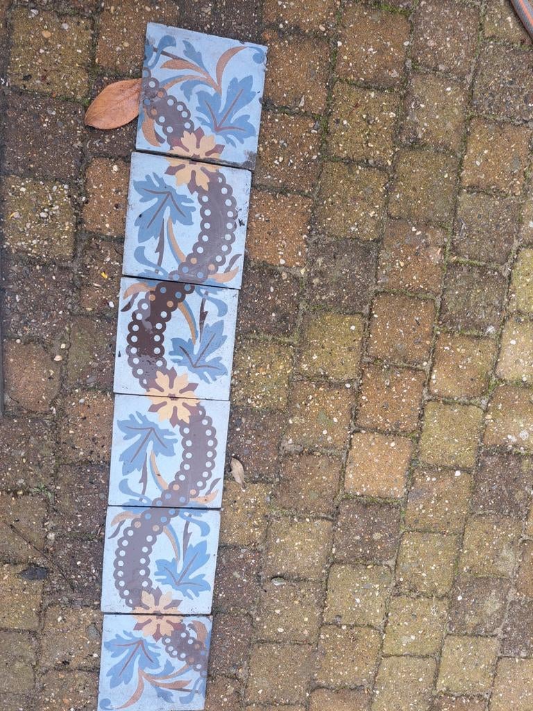 Art nouveau tegels, schoongemaakt, Antiek en Kunst, Ophalen of Verzenden