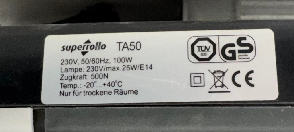 Gemonteerde garage opener Superrollo electrisch, Ophalen, Zo goed als nieuw