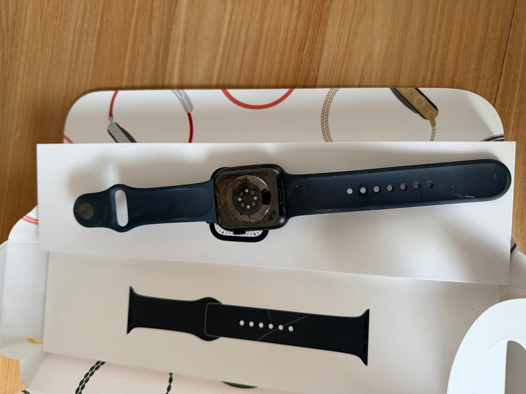 Apple Watch Series 7 45mm Midnight Blue (Gebruikt), Sieraden, Tassen en Uiterlijk, Smartwatches, Ophalen of Verzenden, Gebruikt