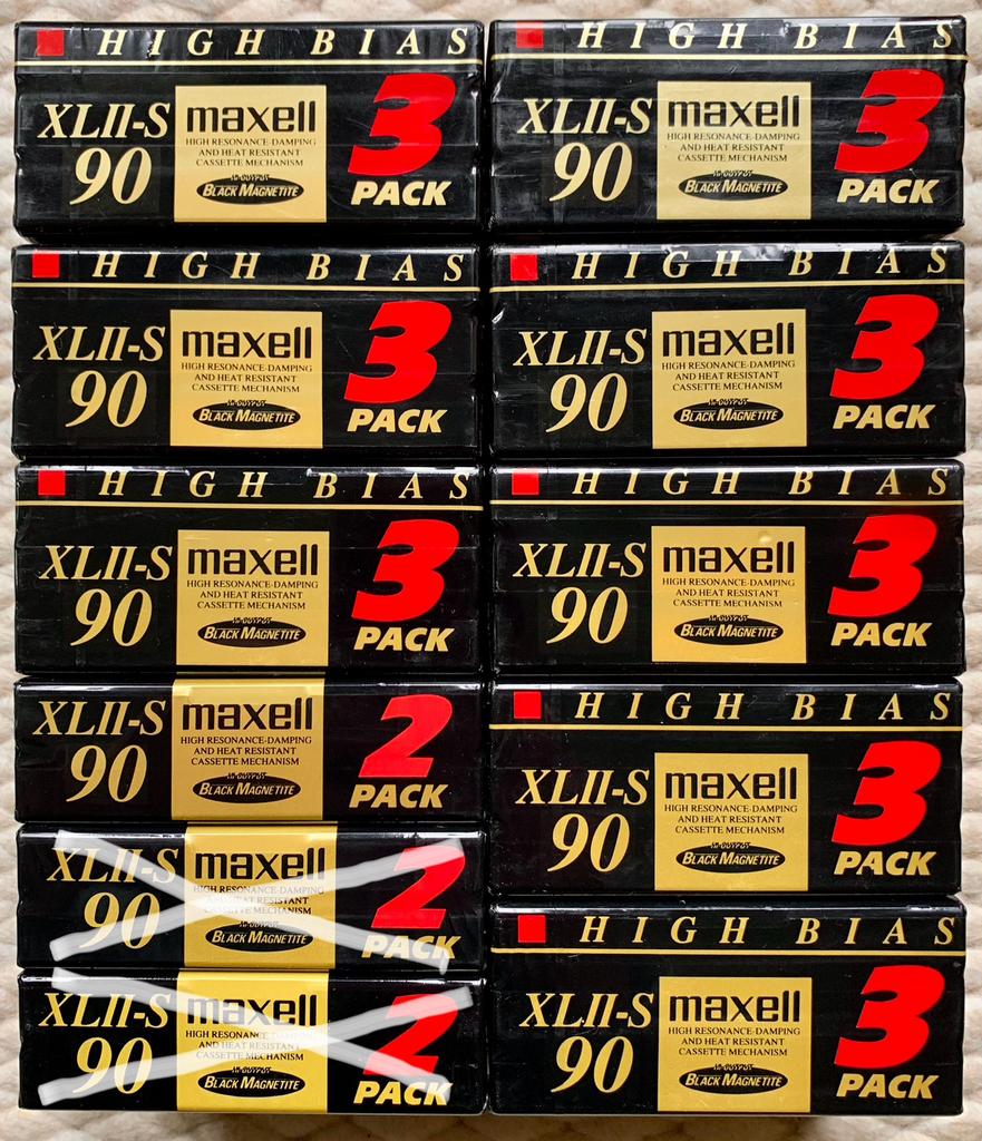 NOS Maxell XLII-S 90 1994 cassettebandjes XLII-S90 XLIIS C90, Cd's en Dvd's, Cassettebandjes, Nieuw in verpakking, Onbespeeld