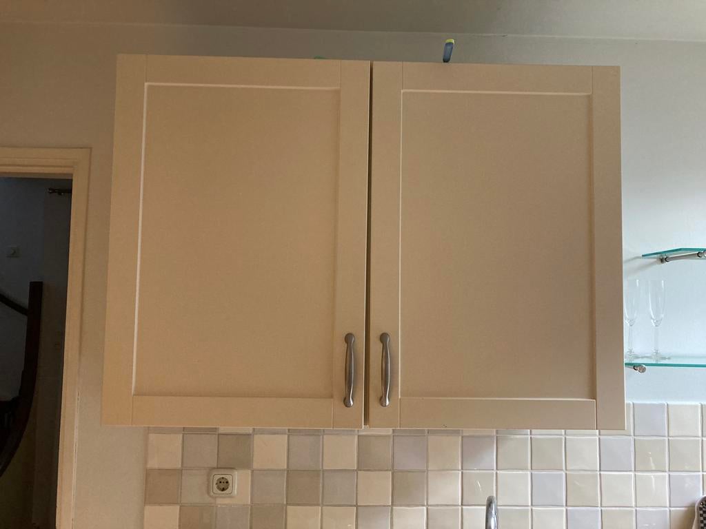 Keukenkastjes - Set van 2 bovenkastjes, Huis en Inrichting, Ophalen, Gebruikt, 100 tot 150 cm, 50 tot 100 cm