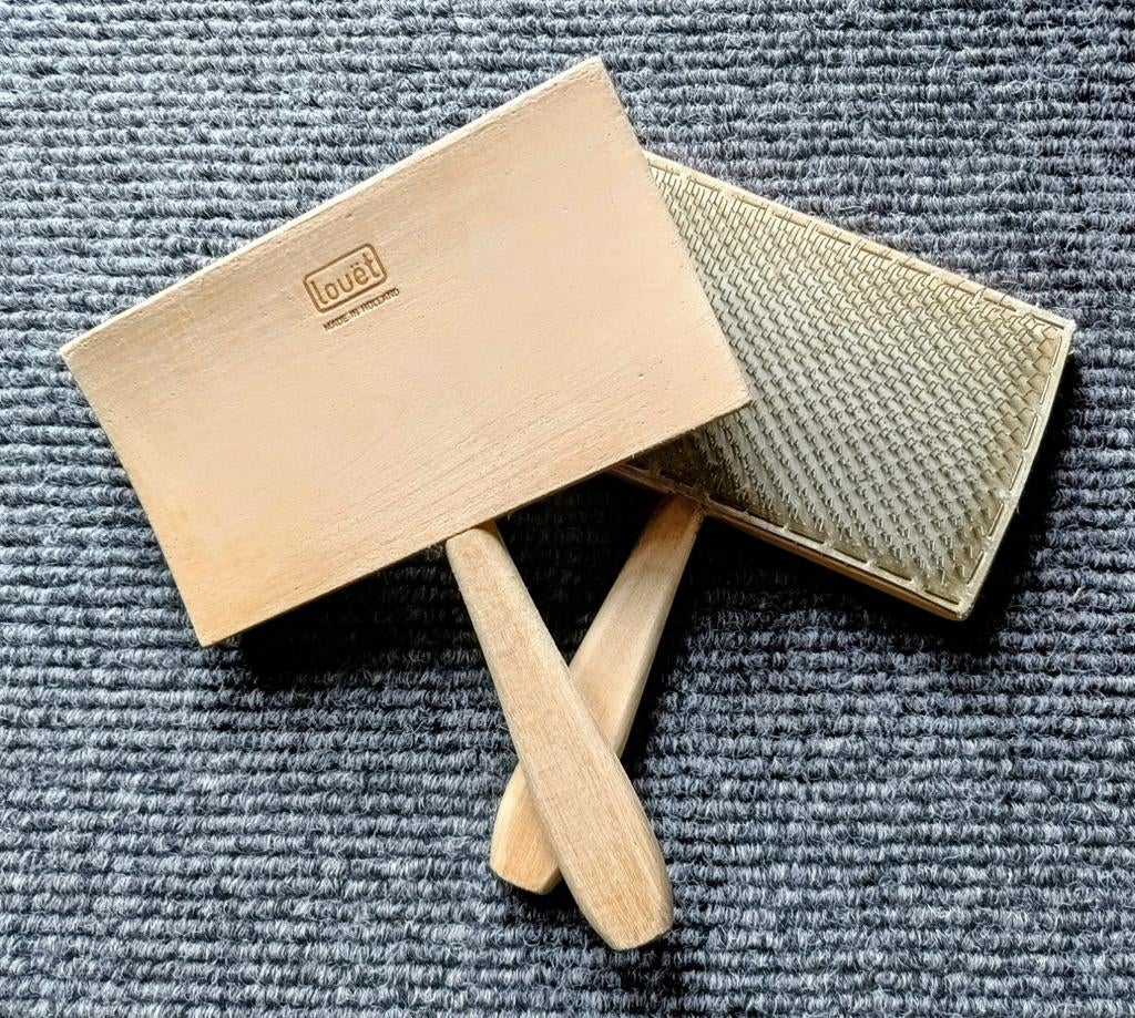 Set Louet handkaarden 72 tpi, Hobby en Vrije tijd, Spinnewielen en Spinnen, Ophalen of Verzenden, Spinwol