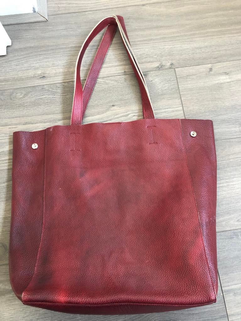 Real leather bag, Ophalen, Zo goed als nieuw, Handtas