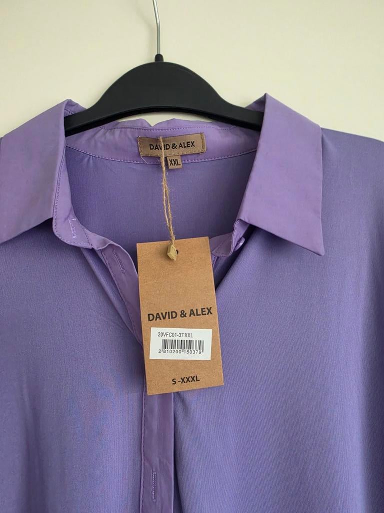 NIEUW Mooie Paarse Blouse van David & Alex Maat 40, Kleding | Dames, Maat 38/40 (M), Paars, Nieuw, Ophalen of Verzenden