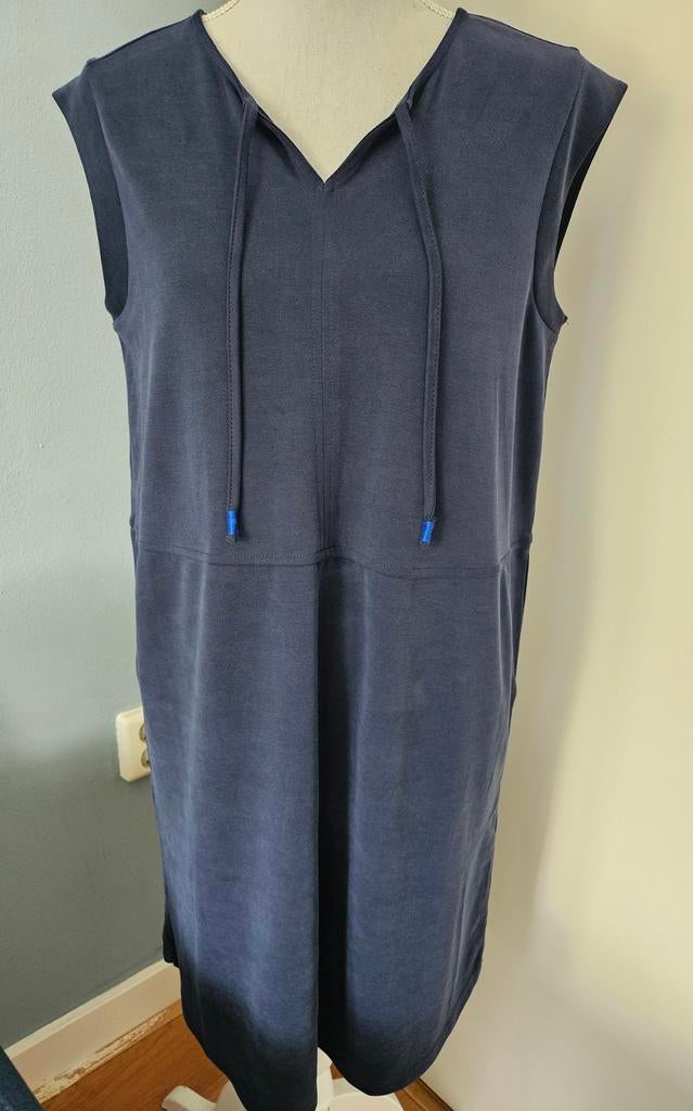 Donkerblauwe mouwloze jurk met zaķken - Maat M, Maat 38/40 (M), Blauw, Dare to explore, Ophalen of Verzenden