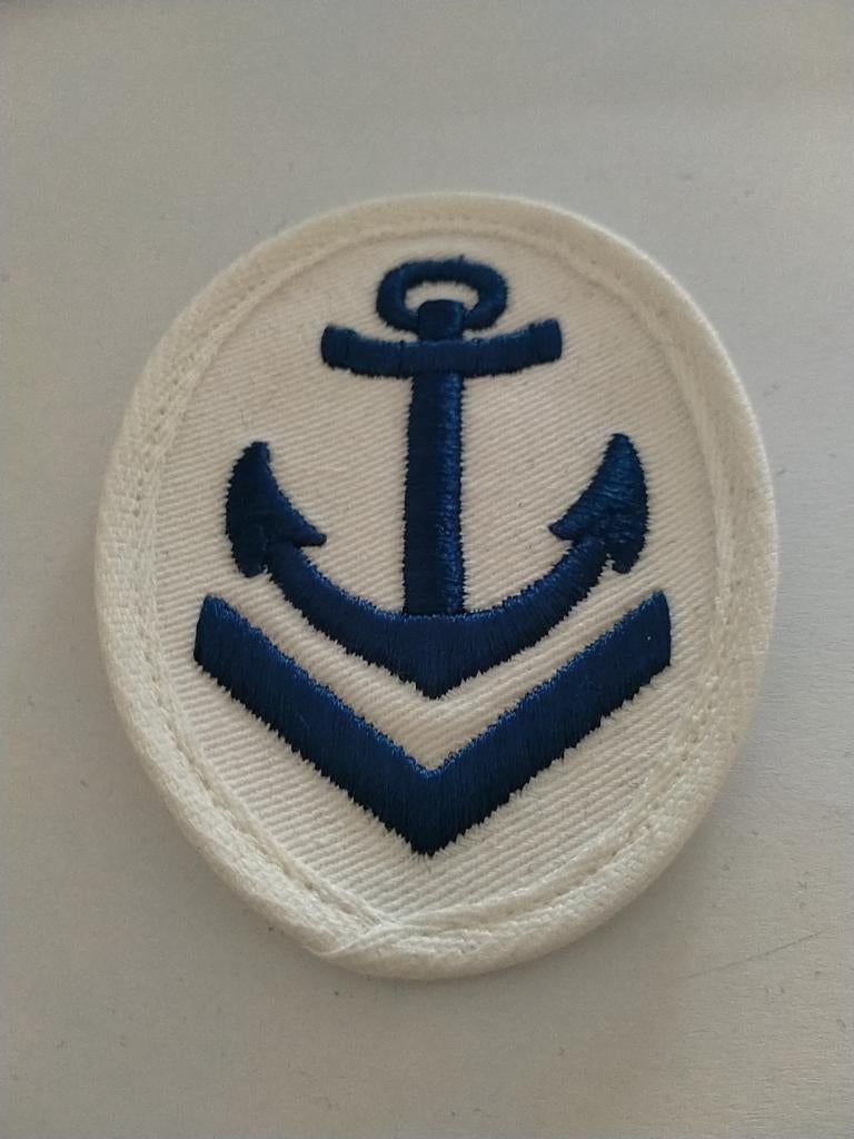 DDR Volksmarine , Obermaat Seemannische Laufbahn , Patch, Verzenden, Marine, Duitsland, Embleem of Badge