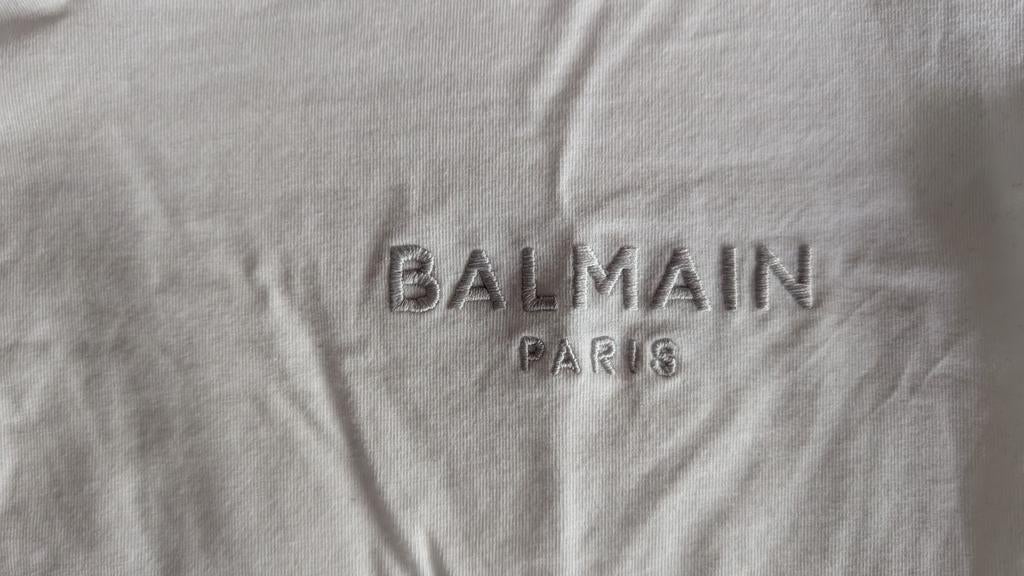 Balmain T-shirt Wit - Maat S - Nieuw!, Wit, Nieuw, Ophalen of Verzenden, Korte mouw