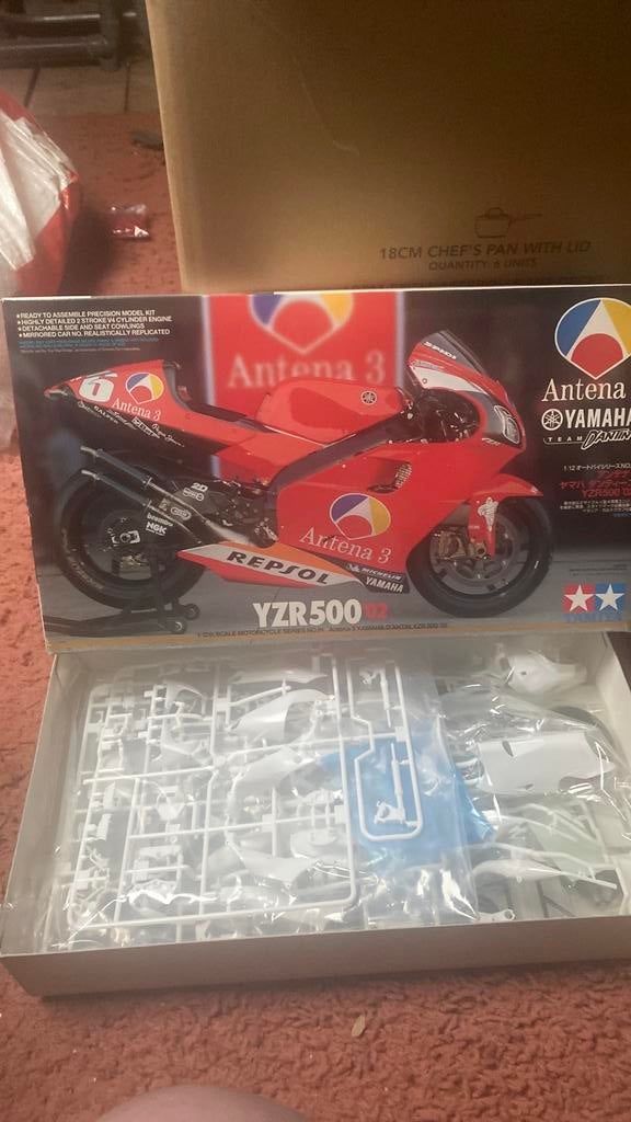 Tamiya 1/12 yamaha team dantin 500 atena 3, Ophalen of Verzenden, Zo goed als nieuw, Groter dan 1:32, Tamiya