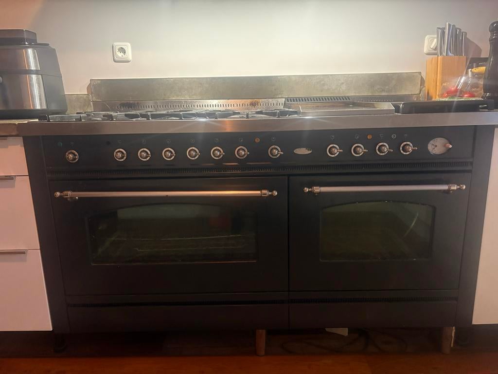 Boretti gasfornuis 8 pitten met 2 ovens, Witgoed en Apparatuur, Fornuizen, Ophalen, Gebruikt, 60 cm of meer, Gas