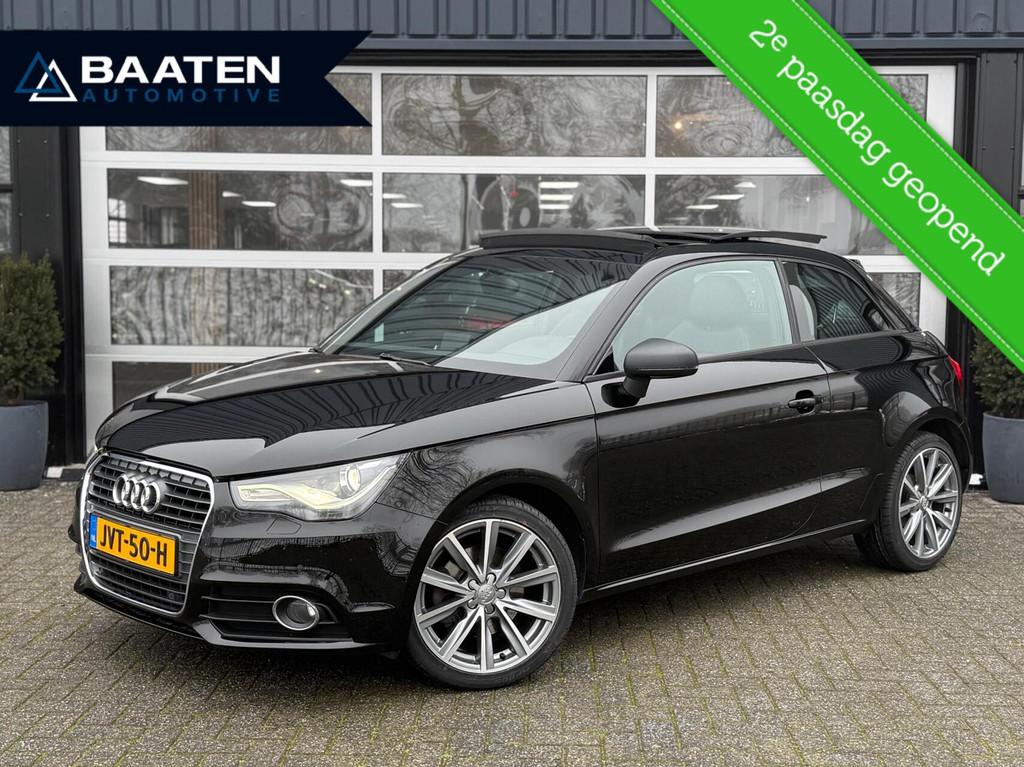 Audi A1 1.4 TFSI 122PK Ambition|Pano|Leder|LED|Navi|BT|1e ei, Auto's, Voorwielaandrijving, A1, Zwart, 4 cilinders