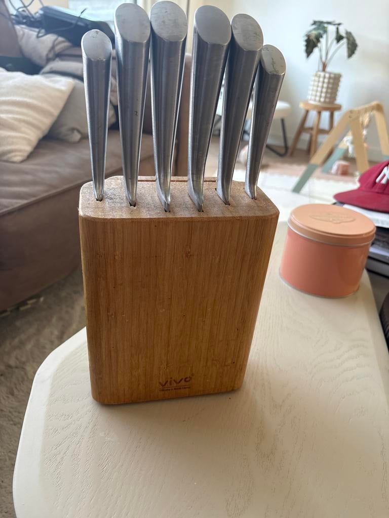 Vivo messenset, Huis en Inrichting, Keuken | Bestek, Ophalen of Verzenden, Gebruikt, Hout, Bestekset