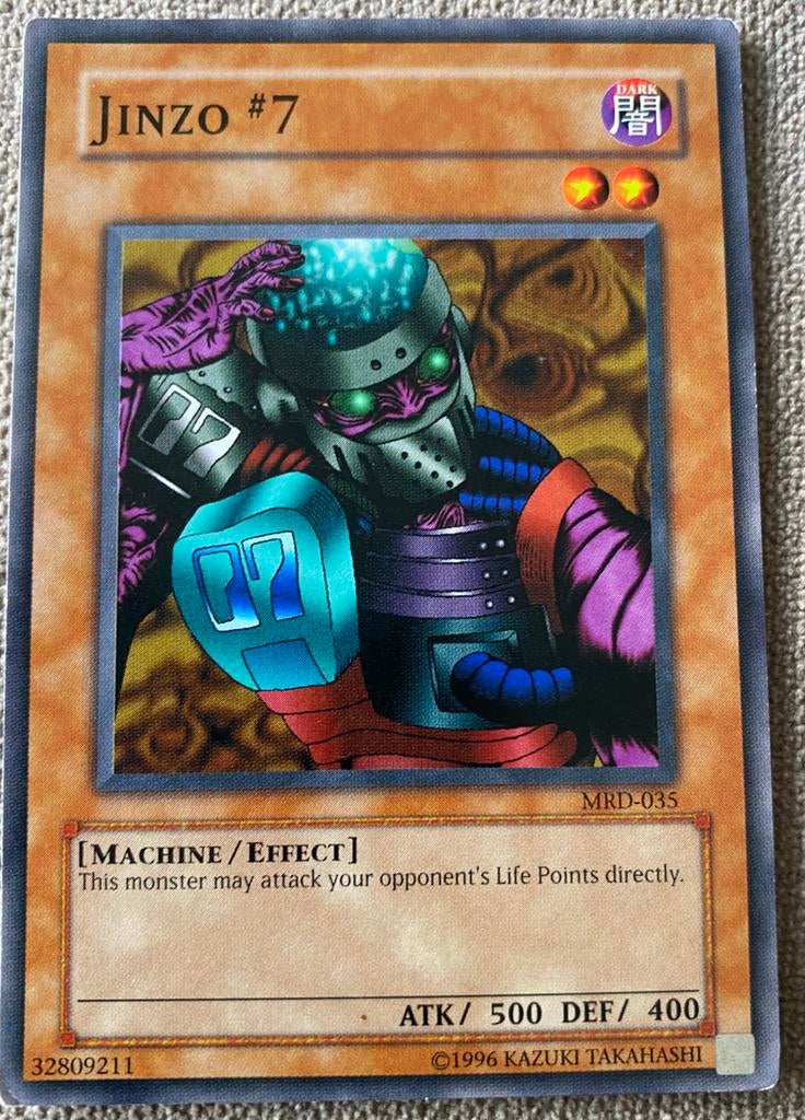Yu-Gi-Oh! Jinzo “7 MRD Old US Print !, Hobby en Vrije tijd, Verzamelkaartspellen | Yu-gi-Oh!, Ophalen of Verzenden, Gebruikt, Losse kaart