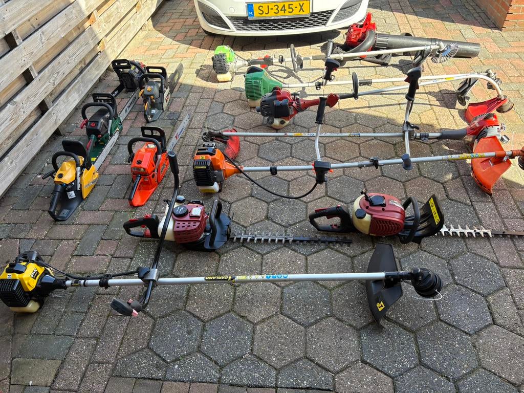 Bosmaaiers kettingzagen heggenscharen bladzuiger, Ophalen, Gebruikt, Benzine