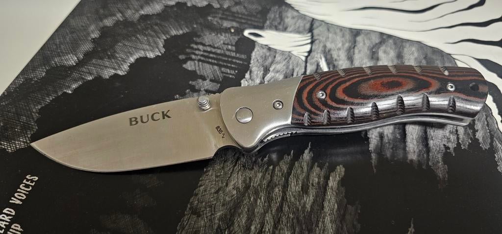 Buck Selkirk Small Micarta Zakmes - Favoriet Model, Ophalen of Verzenden, Gebruikt