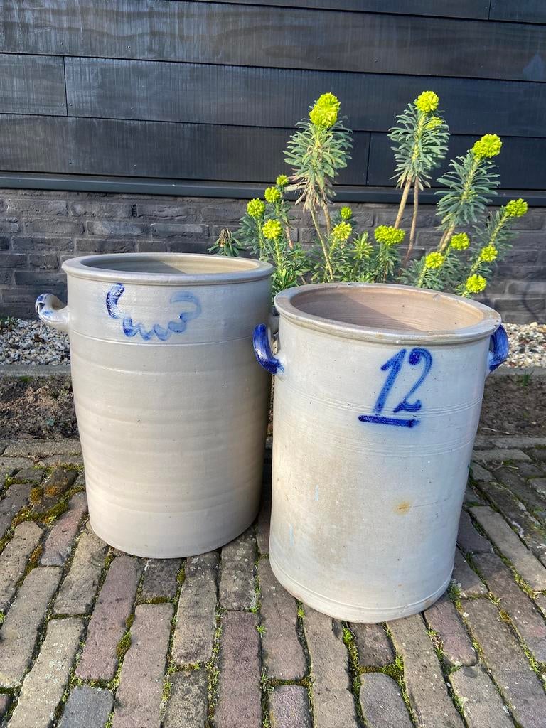 Grespotten oude antieke keulse potten inmaakpotten planten, Ophalen