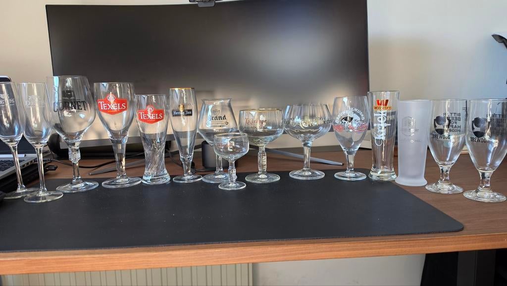 Diverse bierglazen collectie, Ophalen
