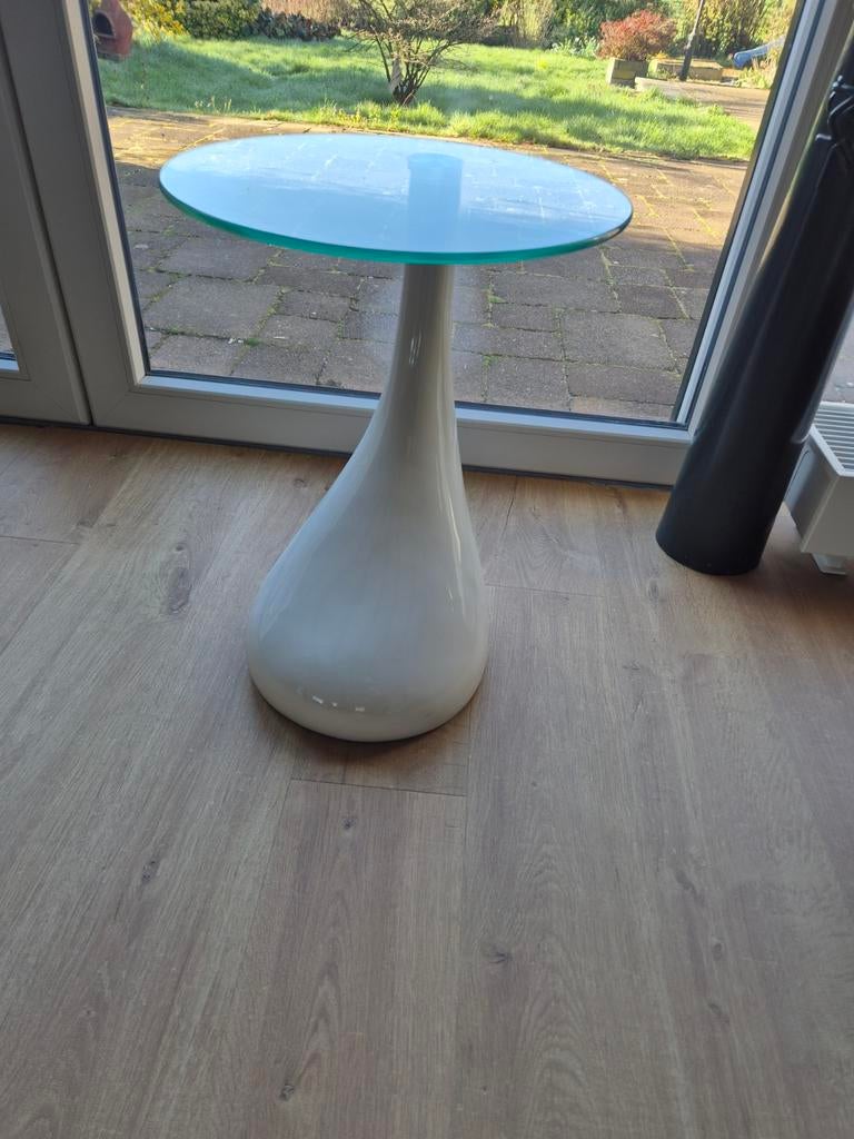 Druppel bijzettafel in prachtige staat, Minder dan 55 cm, Rond, Zo goed als nieuw, Ophalen